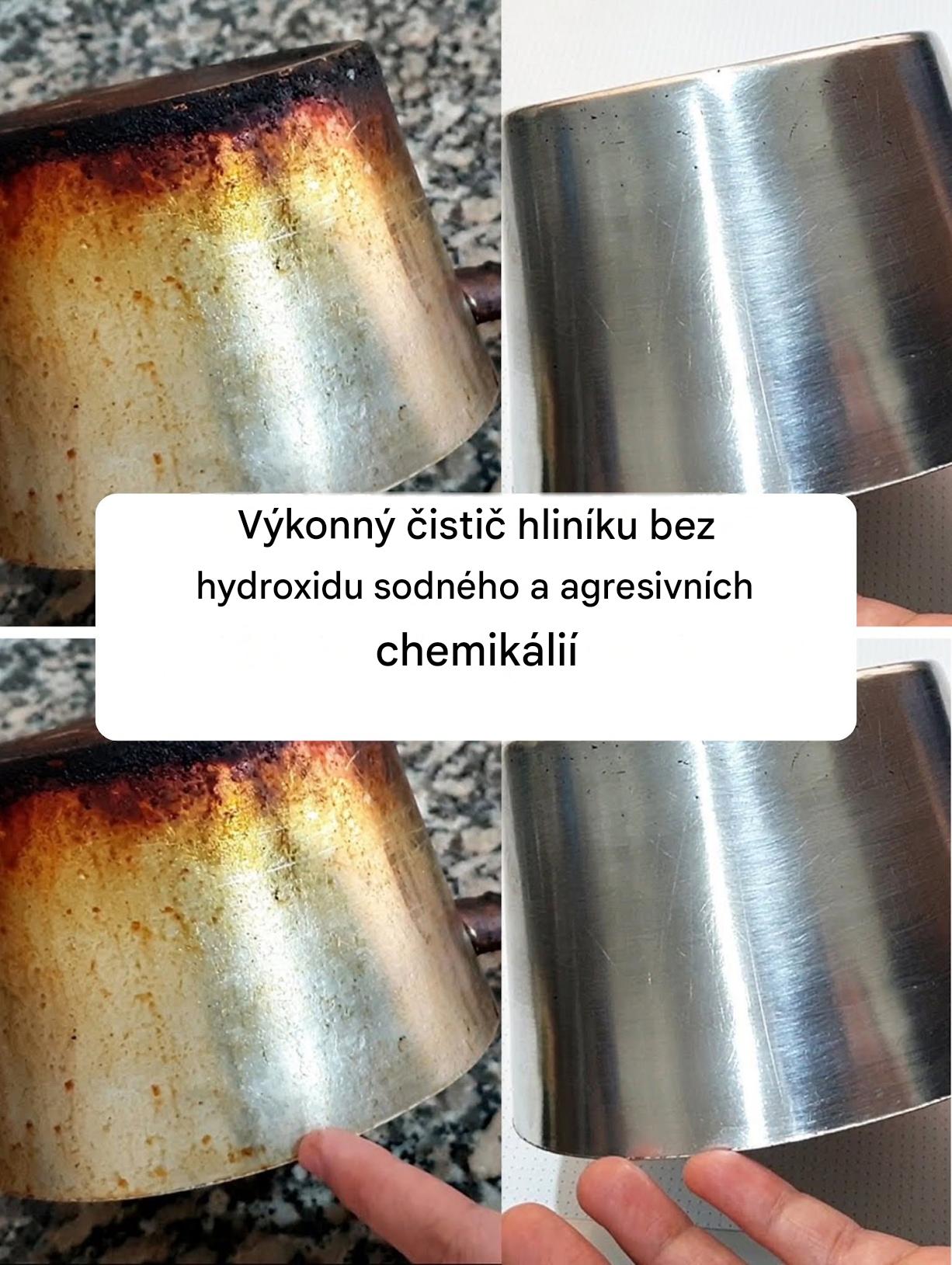 Výkonný čistič hliníku bez hydroxidu sodného a agresivních chemikálií