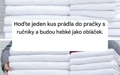 Hoďte jeden kus prádla do pračky s ručníky a budou hebké jako obláček.☁️