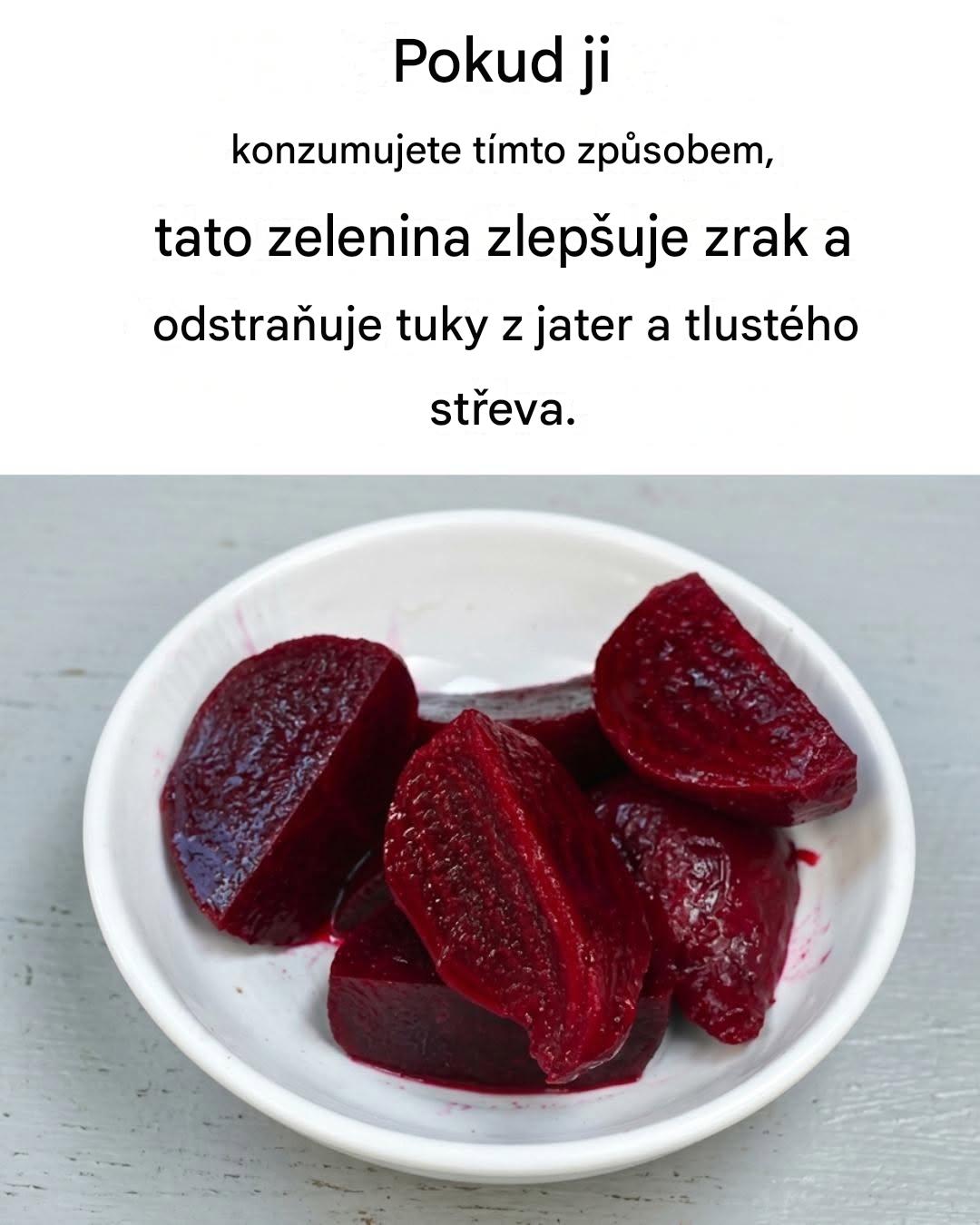 Zelenina, která zlepšuje zrak, odstraňuje jaterní tuk a čistí tlusté střevo