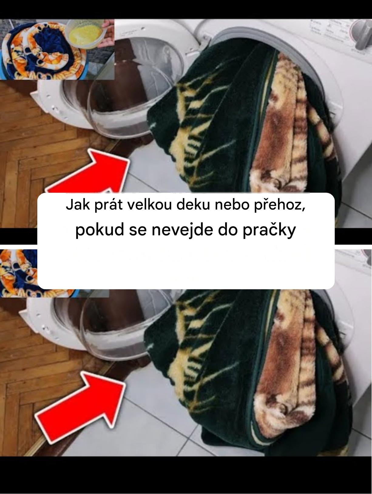Jak prát velkou deku nebo přehoz, pokud se nevejde do pračky