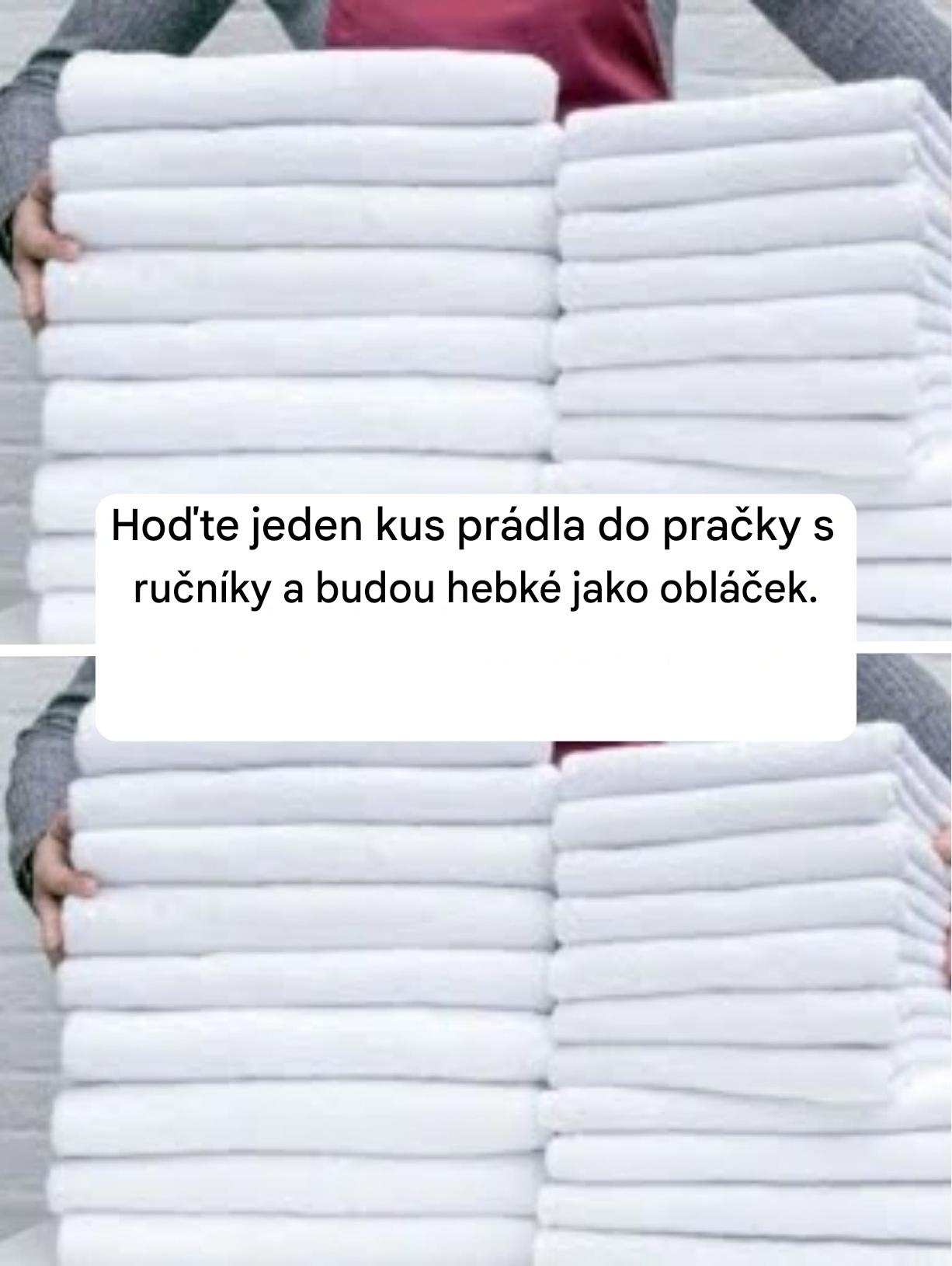 Hoďte jeden kus prádla do pračky s ručníky a budou hebké jako obláček.☁️