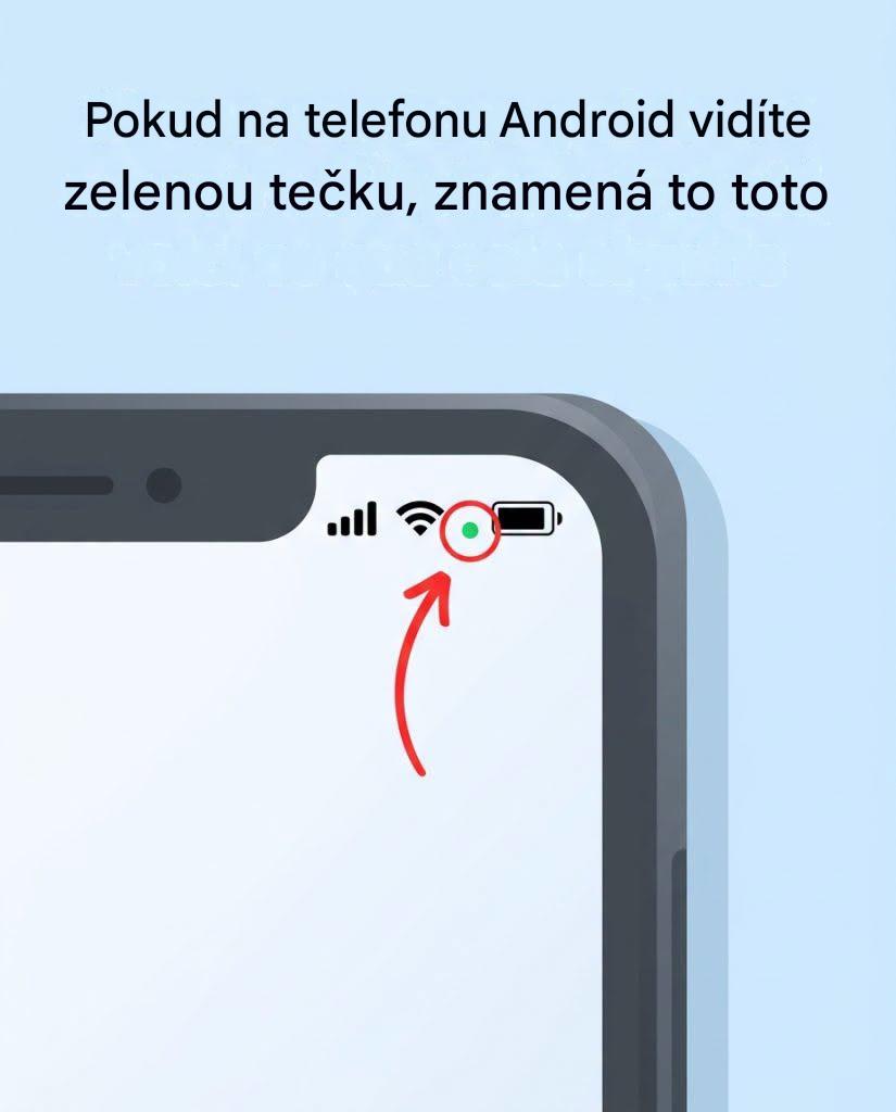 Ta malá zelená tečka v horní části obrazovky vašeho Androidu: detail, který hodně vypovídá o vaší bezpečnosti
