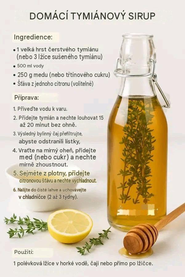 DOMÁCÍ TYMIÁNOVÝ SIRUP
