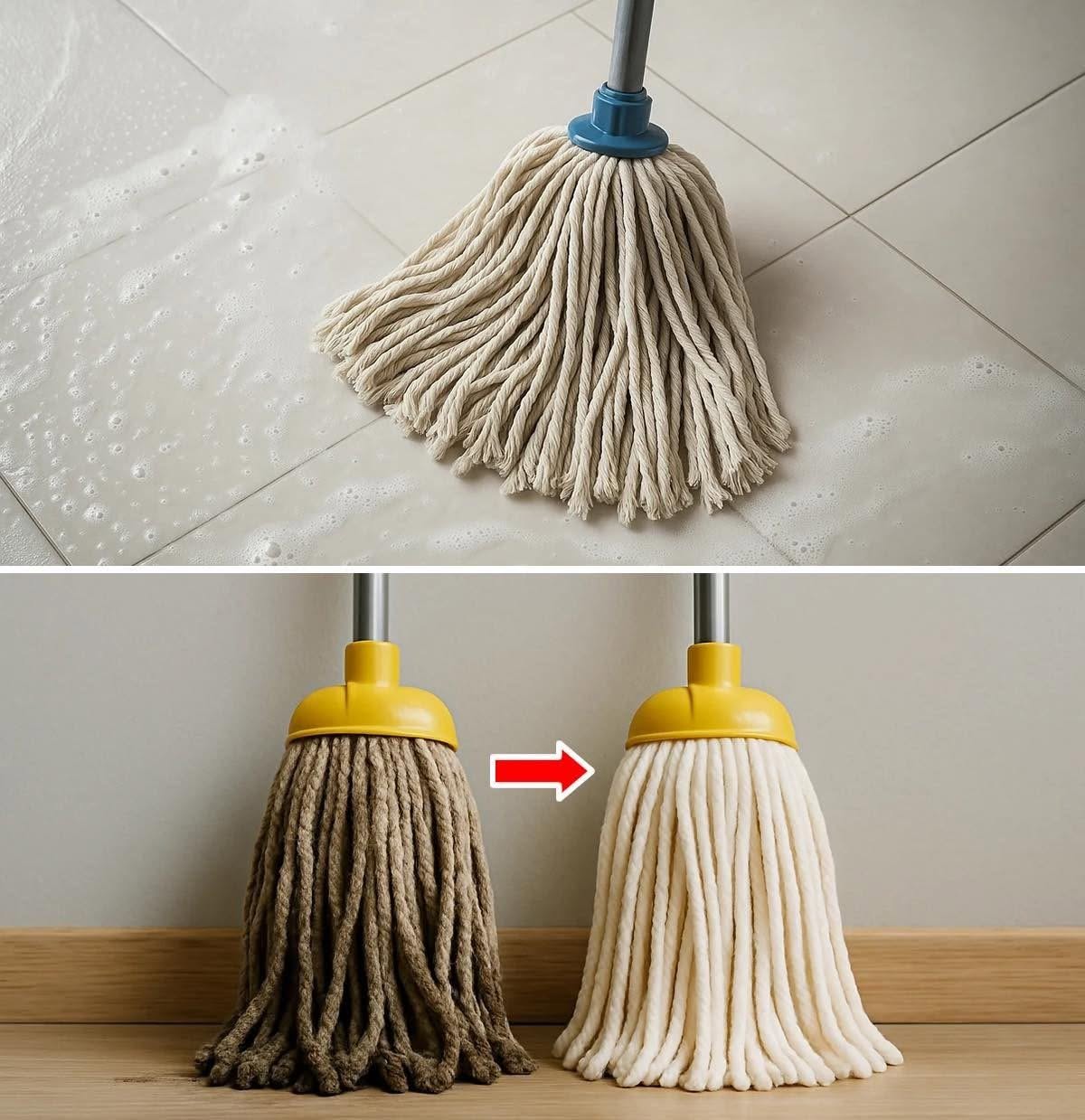 Trik, jak vyčistit mop, aby podlahy vypadaly jako nové