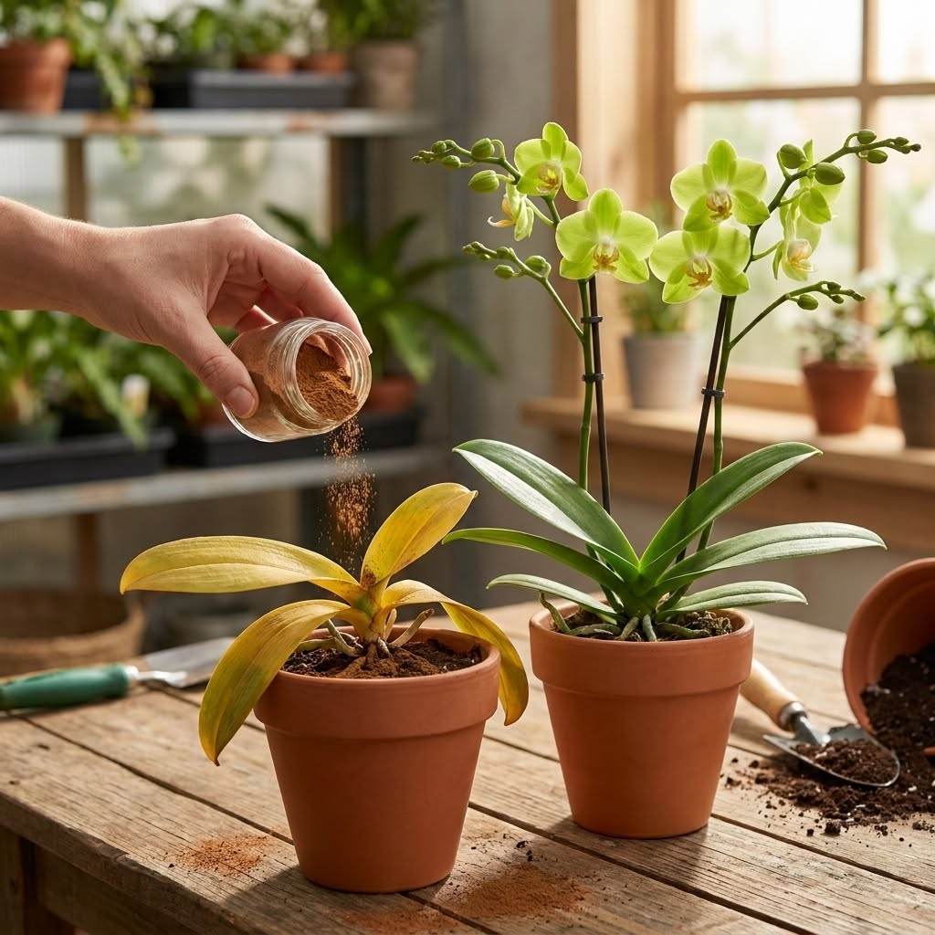 Jen čajová lžička a orchidej najednou rozkvete desítkami krásných květů 👇 Tajná ingredience čeká v komentářích.