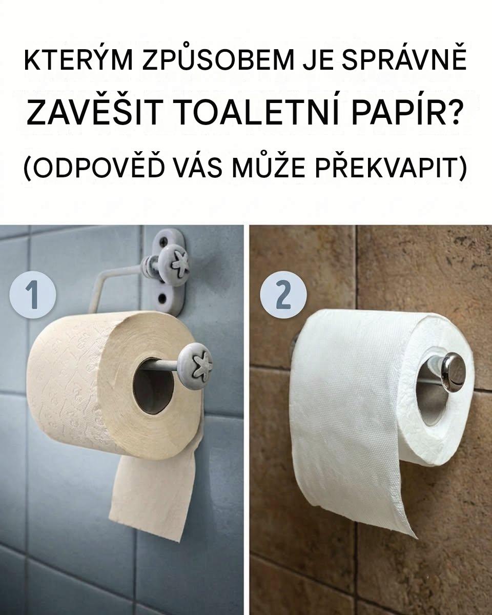 Jakým způsobem je správné zavěsit toaletní papír? (Odpověď vás možná překvapí)