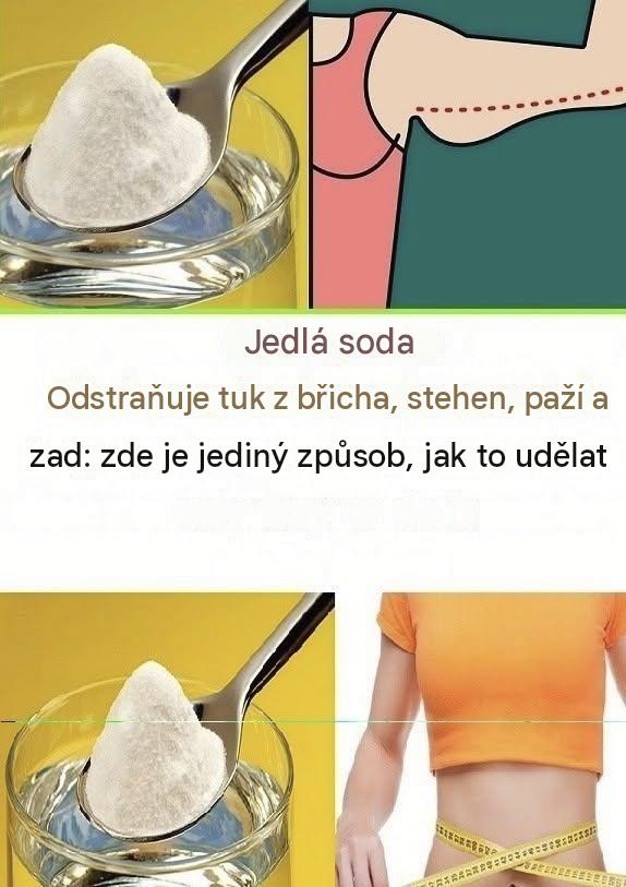 3 recepty s jedlou sodou na spalování břišního tuku